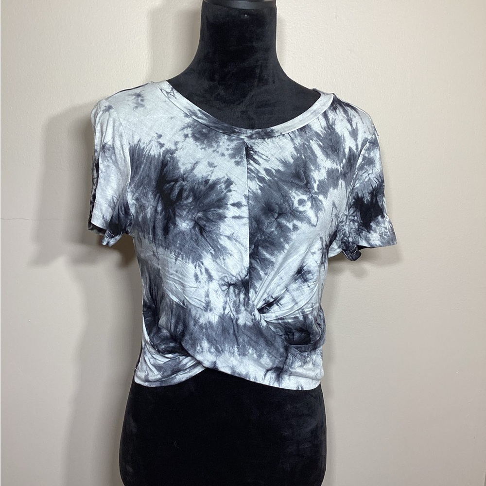 Shein Tie Dye Wash Twist Front Tee Size XL